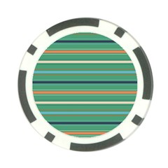 Horizontal Line Green Red Orange Poker Chip Card Guard (10 Pack)