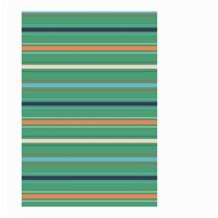 Horizontal Line Green Red Orange Small Garden Flag (two Sides) by Mariart