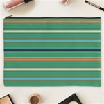 Horizontal Line Green Red Orange Cosmetic Bag (XXXL)  Front