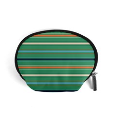 Horizontal Line Green Red Orange Accessory Pouches (small) 