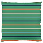 Horizontal Line Green Red Orange Standard Flano Cushion Case (One Side) Front