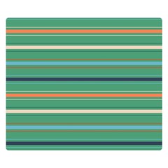 Horizontal Line Green Red Orange Double Sided Flano Blanket (small)  by Mariart