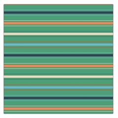 Horizontal Line Green Red Orange Large Satin Scarf (square)