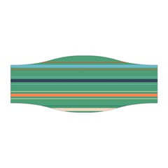 Horizontal Line Green Red Orange Stretchable Headband by Mariart