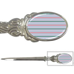 Horizontal Line Green Pink Gray Letter Openers by Mariart