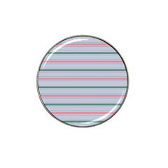 Horizontal Line Green Pink Gray Hat Clip Ball Marker (4 Pack) by Mariart