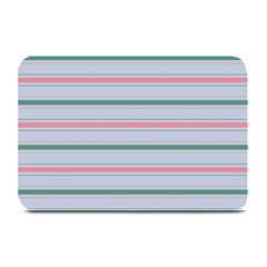 Horizontal Line Green Pink Gray Plate Mats by Mariart