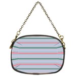 Horizontal Line Green Pink Gray Chain Purses (Two Sides)  Front