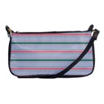 Horizontal Line Green Pink Gray Shoulder Clutch Bags Front