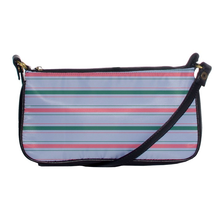 Horizontal Line Green Pink Gray Shoulder Clutch Bags