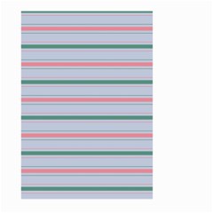 Horizontal Line Green Pink Gray Large Garden Flag (two Sides)