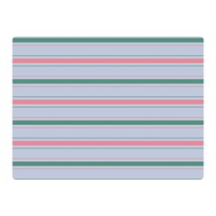 Horizontal Line Green Pink Gray Double Sided Flano Blanket (mini)  by Mariart