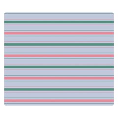 Horizontal Line Green Pink Gray Double Sided Flano Blanket (small)  by Mariart