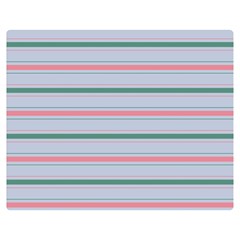 Horizontal Line Green Pink Gray Double Sided Flano Blanket (medium)  by Mariart