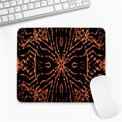 Golden Fire Pattern Polygon Space Large Mousepads