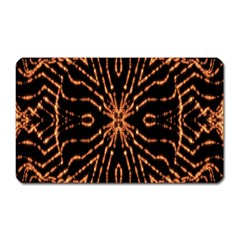 Golden Fire Pattern Polygon Space Magnet (rectangular) by Mariart