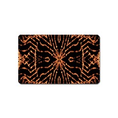 Golden Fire Pattern Polygon Space Magnet (name Card) by Mariart