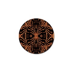 Golden Fire Pattern Polygon Space Golf Ball Marker by Mariart