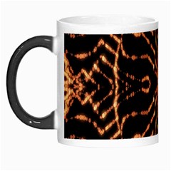 Golden Fire Pattern Polygon Space Morph Mugs by Mariart