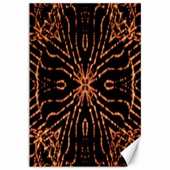 Golden Fire Pattern Polygon Space Canvas 12  X 18  