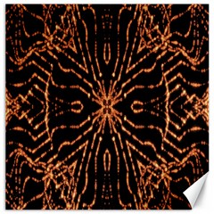 Golden Fire Pattern Polygon Space Canvas 16  X 16  