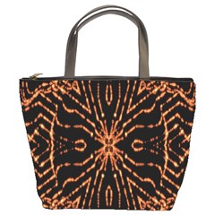 Golden Fire Pattern Polygon Space Bucket Bags by Mariart