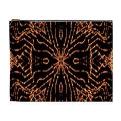 Golden Fire Pattern Polygon Space Cosmetic Bag (xl) by Mariart