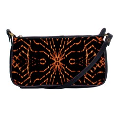 Golden Fire Pattern Polygon Space Shoulder Clutch Bags