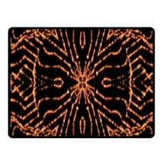 Golden Fire Pattern Polygon Space Fleece Blanket (small) by Mariart