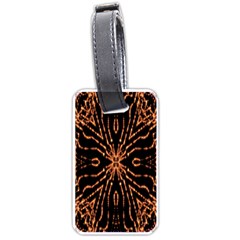 Golden Fire Pattern Polygon Space Luggage Tags (one Side)  by Mariart