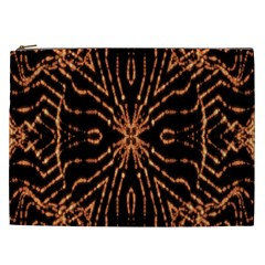 Golden Fire Pattern Polygon Space Cosmetic Bag (xxl)  by Mariart