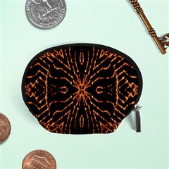 Golden Fire Pattern Polygon Space Accessory Pouches (small) 