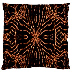 Golden Fire Pattern Polygon Space Large Flano Cushion Case (one Side)