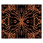 Golden Fire Pattern Polygon Space Double Sided Flano Blanket (Small)  50 x40  Blanket Front