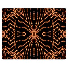 Golden Fire Pattern Polygon Space Double Sided Flano Blanket (medium)  by Mariart