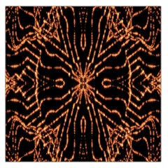 Golden Fire Pattern Polygon Space Large Satin Scarf (square) by Mariart