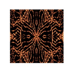 Golden Fire Pattern Polygon Space Small Satin Scarf (square) by Mariart