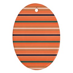 Horizontal Line Orange Ornament (oval)