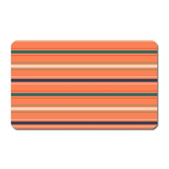 Horizontal Line Orange Magnet (rectangular) by Mariart