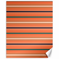 Horizontal Line Orange Canvas 16  X 20  