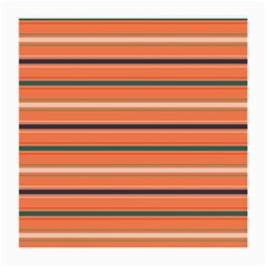 Horizontal Line Orange Medium Glasses Cloth (2-side) by Mariart