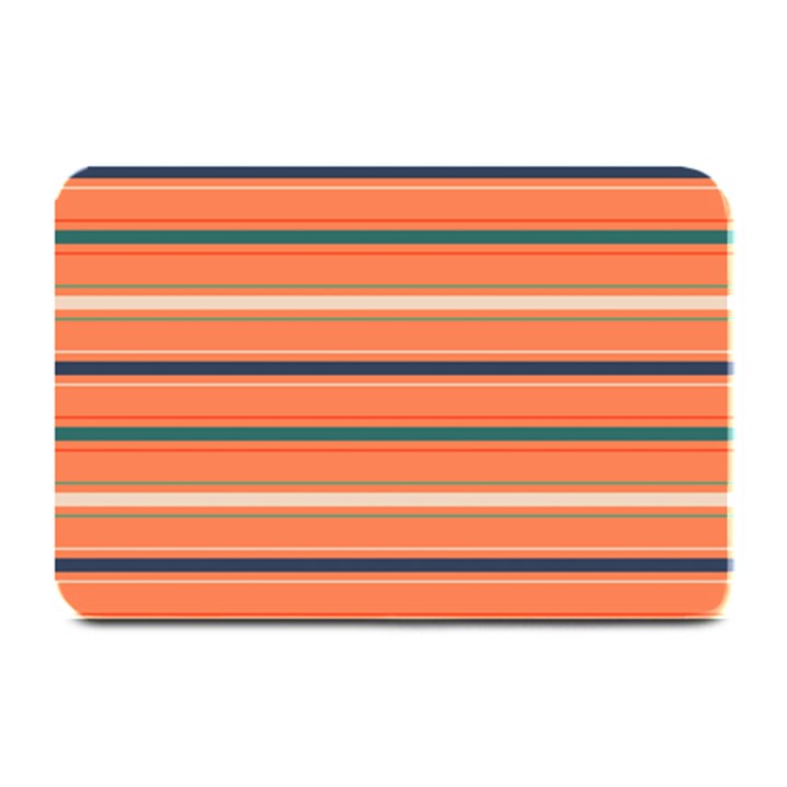 Horizontal Line Orange Plate Mats