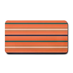 Horizontal Line Orange Medium Bar Mats by Mariart