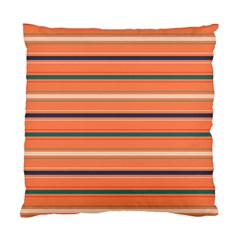 Horizontal Line Orange Standard Cushion Case (one Side)