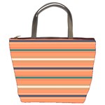 Horizontal Line Orange Bucket Bags Front