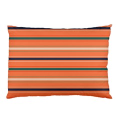 Horizontal Line Orange Pillow Case