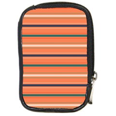 Horizontal Line Orange Compact Camera Cases by Mariart