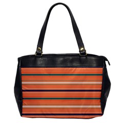 Horizontal Line Orange Office Handbags