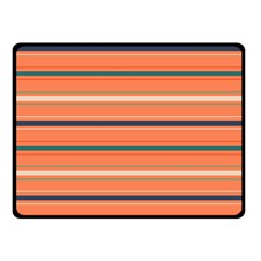 Horizontal Line Orange Fleece Blanket (small) by Mariart