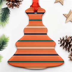 Horizontal Line Orange Ornament (christmas Tree) 